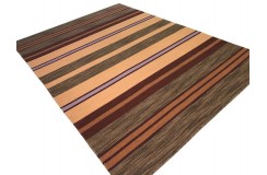 Solidny wełniany wysokiej jakości tkany ręcznie kilim 170x240cm w pasy