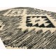 Szary kilim Art Deco durry 100% wełniany dywan płasko tkany 150x240cm dwustronny Indie dwupoziomowy