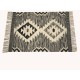 Szary kilim Art Deco durry 100% wełniany dywan płasko tkany 150x240cm dwustronny Indie dwupoziomowy