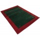 Zielony delikatnie zdobiony dywan gabbeh 140x200cm wełna argentyńska klasyczny