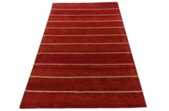 Czerwony nowoczesny dywan indyjski Gabbeh 100% wełna 120x180cm tradycyjny