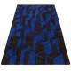 Designerski nowoczesny dywan wełniany CITY 3D 120x180cm Indie 2cm gruby niebieski