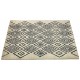 Skandynawski geometryczny dywan wełniany RUG COLLECTION 120x180cm Indie 2cm gruby ecru czarny