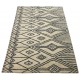 Skandynawski geometryczny dywan wełniany RUG COLLECTION 120x180cm Indie 2cm gruby beżowy czarny