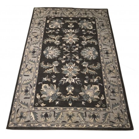 Dywan Persian 100% wełniany 155x245cm z Indii czarny tradycyjny