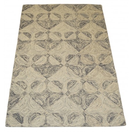 Kolorowy brązowy dywan RUG COLLECTION do salonu nowoczesny design 100% wełna 150x240cm Indie