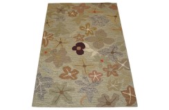 Kolorowy kwiatowy dywan RUG COLLECTION do salonu nowoczesny design 100% wełna 150x240cm Indie