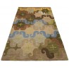 Kolorowy kwiatowy dywan RUG COLLECTION do salonu nowoczesny design 100% wełna 150x240cm Indie