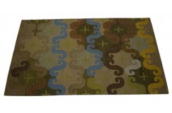 100% wełna gruby dywan z Indii  150x240cm design do salonu pętelkowy