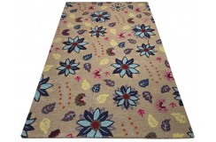 100% wełna gruby dywan z Indii  150x240cm design do salonu pętelkowy
