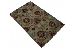 Kolorowy kwiatowy dywan RUG COLLECTION do salonu nowoczesny design 100% wełna 150x240cm Indie promocja