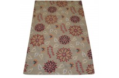 Kolorowy kwiatowy dywan RUG COLLECTION do salonu nowoczesny design 100% wełna 150x240cm Indie promocja