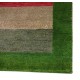Kolorowy zielony delikatnie zdobiony dywan gabbeh 140x200cm wełna argentyńska w pasy
