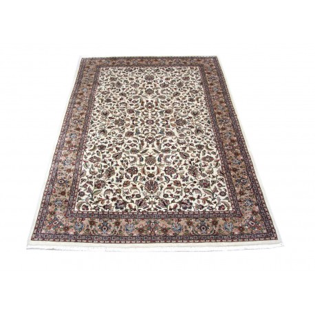 Beżowy piękny dywan Saruk z Indii ok 200x300cm 100% wełna oryginalny ręcznie tkany perski