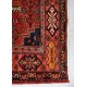 Perski wełniany recznie tkany dywan Heriz (Hamadan) z kwiatowymi ornamentami ok 160x320cm