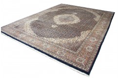 Niebieski ręcznie tkany dywan Tabriz z Indii wełniany 300x400cm