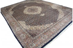 Niebieski ręcznie tkany dywan Tabriz z Indii wełniany 300x400cm