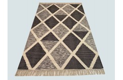 Solidny wełniany wysokiej jakości tkany ręcznie kilim 240x300 art deco