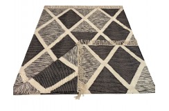 Solidny wełniany wysokiej jakości tkany ręcznie kilim 240x300 art deco