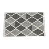 Szary kilim Art Deco durry 100% wełniany dywan płasko tkany 150x240cm dwustronny Indie dwupoziomowy
