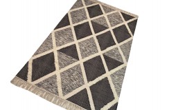 Solidny wełniany wysokiej jakości tkany ręcznie kilim 155x245 art deco