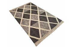 Solidny wełniany wysokiej jakości tkany ręcznie kilim 155x245 art deco