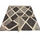 Szary kilim Art Deco durry 100% wełniany dywan płasko tkany 155x245cm dwustronny Indie dwupoziomowy