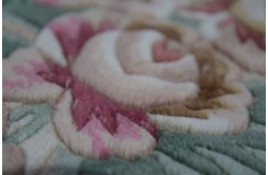 Piękny dywan Aubusson Habei ręcznie tkany z Chin 250x350cm 100% wełna przycinany rzeźbione kwiaty różowy