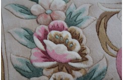 Piękny dywan Aubusson Habei ręcznie tkany z Chin 300x400cm 100% wełna przycinany rzeźbione kwiaty beżowy 