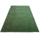 Gładki 100% wełniany dywan Gabbeh Handloom Lori zielony 200x300cm delikatne motywy zwierzęce