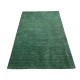 Gładki 100% wełniany dywan Gabbeh Handloom Lori zielony bez wzorów, różne wymiary