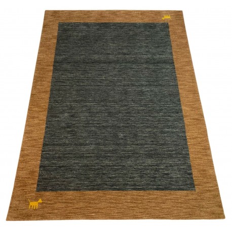 Gładki 100% wełniany dywan Gabbeh Handloom kolorowy 170x240cm delikatne motywy zwierzęce