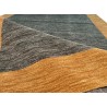 Gładki 100% wełniany dywan Gabbeh Handloom szaro-brązowy 170x240cm 
