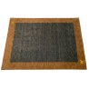 Gładki 100% wełniany dywan Gabbeh Handloom szaro-brązowy 170x240cm 