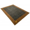 Gładki 100% wełniany dywan Gabbeh Handloom szaro-brązowy 170x240cm 