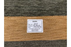 Gładki 100% wełniany dywan Gabbeh Handloom szaro-brązowy 170x240cm 