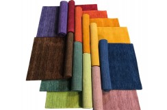 Gładki 100% wełniany dywan Gabbeh Handloom Lori zielony bez wzorów, różne wymiary