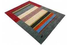 Kolorowy 100% wełniany dywan Gabbeh Handloom 170x240cm 
