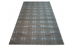 Designerski dywan z wiskozy i bawełny 150x210 żakardowy patchwork
