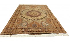 Dywan Tabriz 50Raj wełna kork+jedwab najwyższej jakości dywan z Iranu ok 250x350cm wart 177 000zł