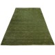 Gładki 100% wełniany dywan Gabbeh Handloom Lori ciemny zielony bez wzorów, różne wymiary