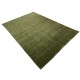 Gładki 100% wełniany dywan Gabbeh Handloom Lori ciemny zielony bez wzorów, różne wymiary