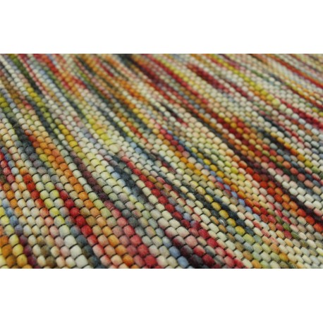 Luksusowy płasko tkanu dywan BRINKER CARPETS Wood Wall Multi wełna filcowana 160x230cm kolorowy