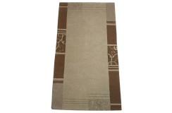 Welniany ręcznie tkany dywan Nepal Premium beżowy 90x160cm