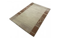 Dywan NEPAL Premium z Indii ręcznie tkany 120x180cm beżowy wełna
