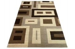 Dywan NEPAL Premium z Indii ręcznie tkany 170x240cm brązy wełna