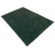 Gładki 100% wełniany dywan Gabbeh Loribaft zielono-szary 170x240cm delikatne motywy zwierzęce
