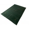 Gładki 100% wełniany dywan Gabbeh Handloom Loribaft zielony 170x240cm