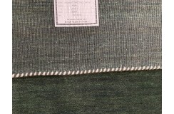 Gładki 100% wełniany dywan Gabbeh Handloom Loribaft zielony 170x240cm