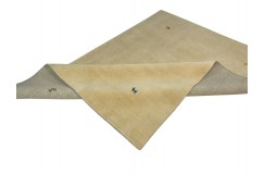 Gładki 100% wełniany dywan Gabbeh Handloom Loribaft beżowy 170x240cm